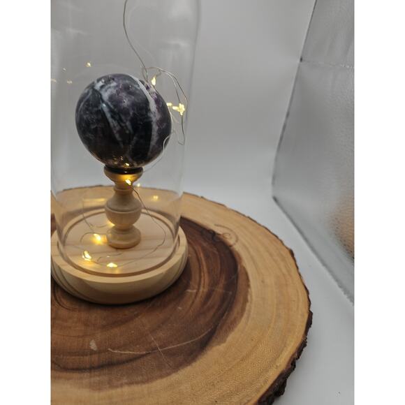 Amethyst Sphere With Case 60mm - Picture 6 of 9